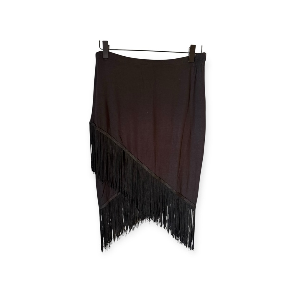 Rue21 Black Fringe Midi Skirt